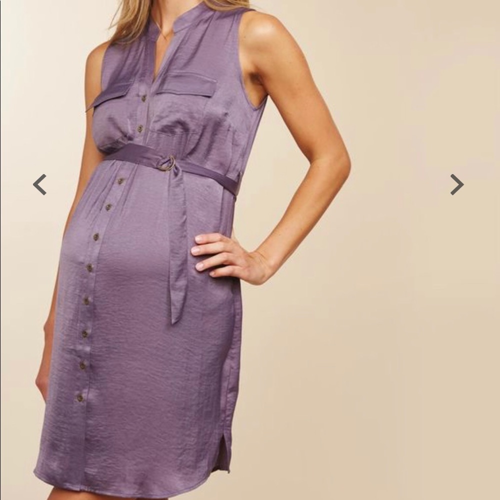 Motherhood maternity belted dress